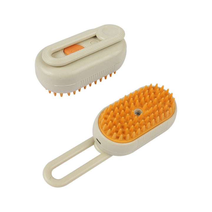 Hundebürste mit Dampf zur professionellen Tierpflege. Entfilzungsbürste für glattes, seidiges Hundefell. Sanfte Massagefunktion.