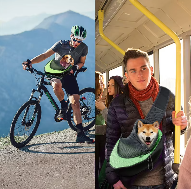 Geräumige Haustiertragetasche für Hund & Katze. Komfortabel & atmungsaktiv für lange Autofahrten.