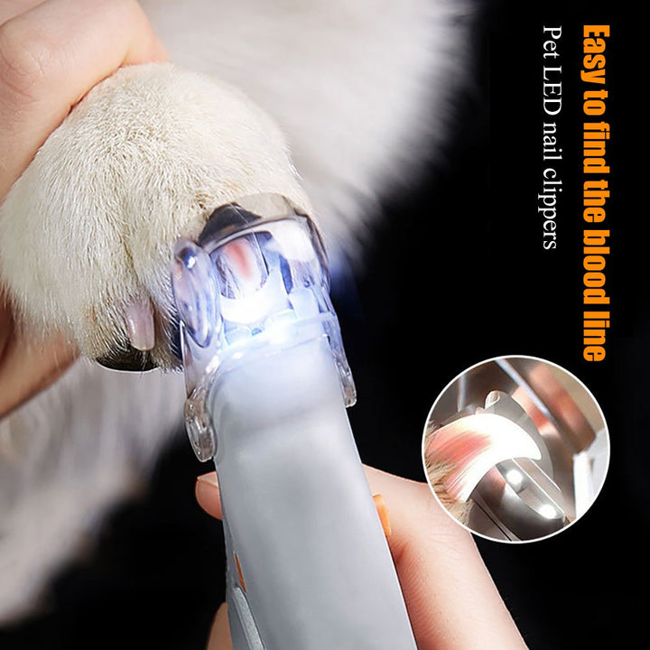 Hunde Nagelknipser & Krallenschere mit LED-Beleuchtung. Ergonomisch, leicht zu handhaben für die Tierpflege zuhause.