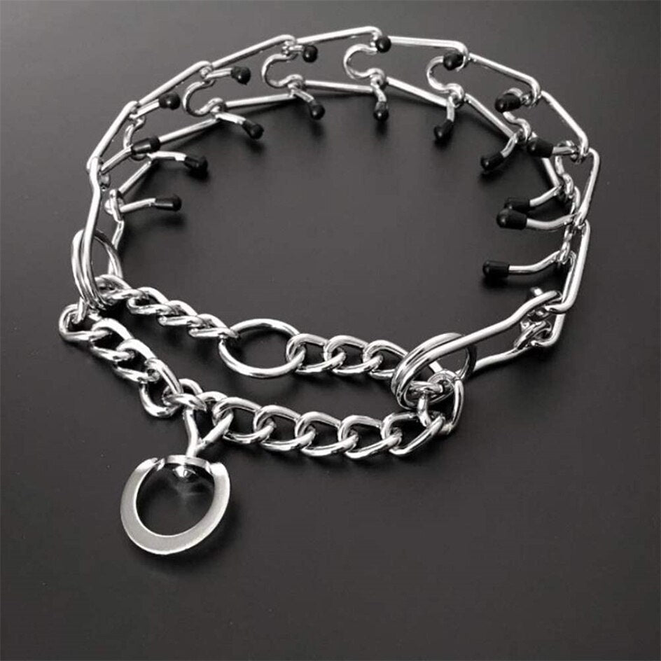Anti-Zieh Trainingshalsband für Hunde mit gummierten Stiften; unerlässliches Hundezubehör für Gehorsam & Erziehung.