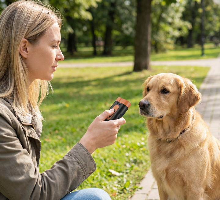 Hunde Ultraschall Anti-Bellgerät: mobiles, wiederaufladbares Gerät zur sanften Hundeerziehung & Verhaltenskontrolle.
