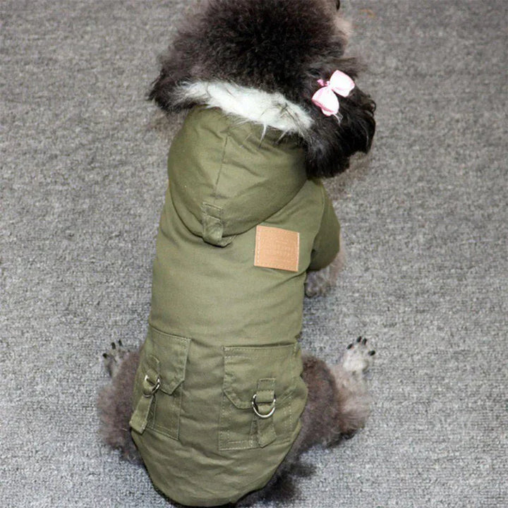 Wasserdichte Hunde-Winterjacke FrostPaws schützt vor Nässe & Kälte. Perfekter Hundemantel für jedes Winterwetter.