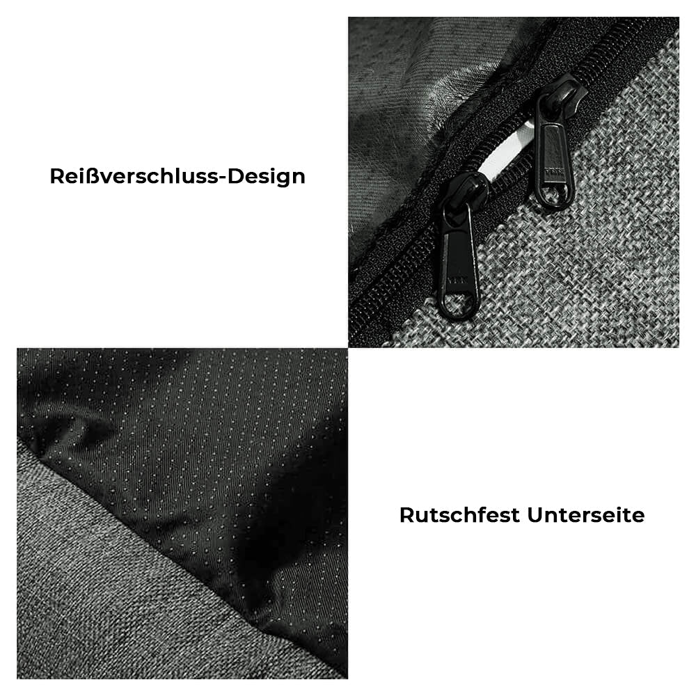 Sicherer Hunde Autositz für Rücksitz, waschbares Reisepolster für kleine Hunde.
