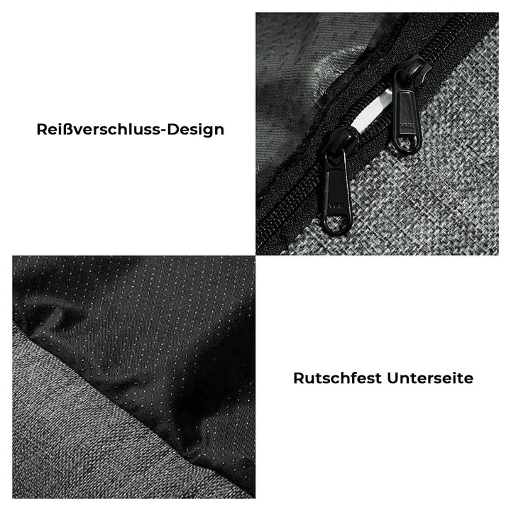 Sicherer Hunde Autositz für Rücksitz, waschbares Reisepolster für kleine Hunde.