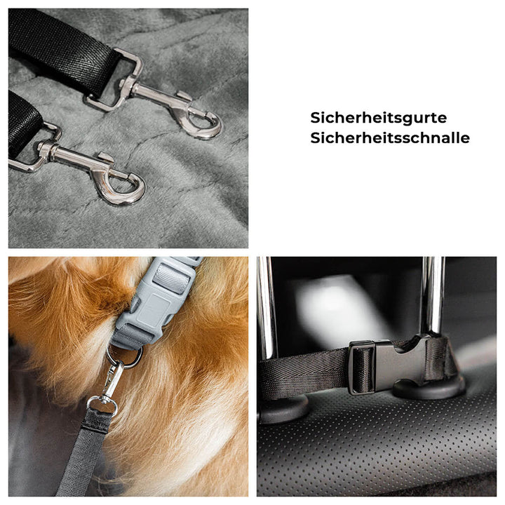 Robuster Hundeautositz für entspannte Autofahrten, als Hundebett nutzbar.