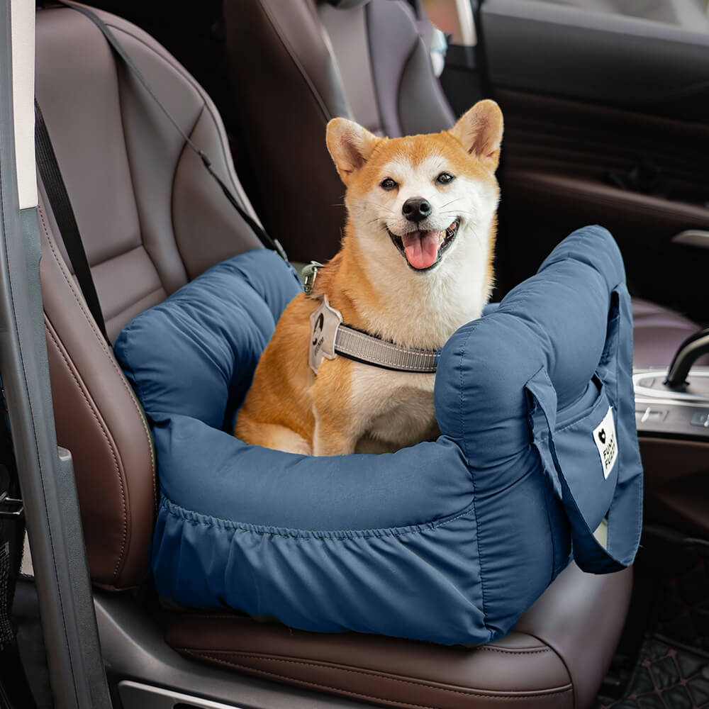 Hundeautositz: Waschbares & weiches Haustierbett für stressfreien Hundetransport. Einfach & sicher.