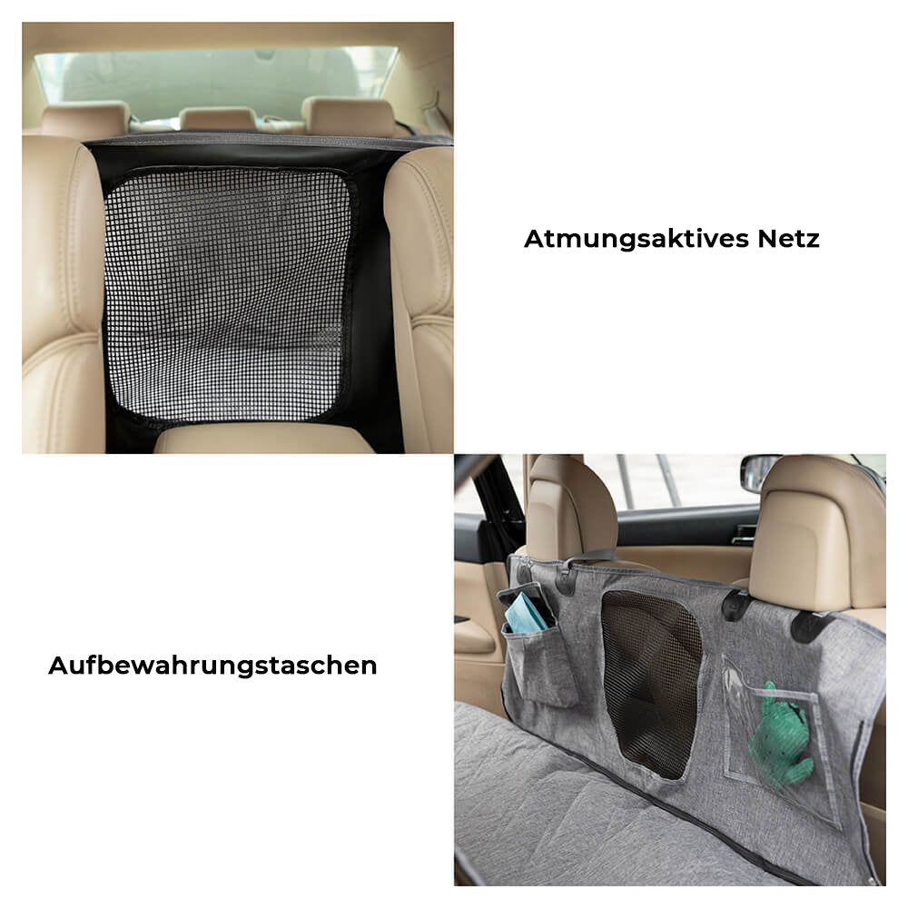 Sicherer Hundeautositzbezug, robustes Material schützt den Fahrzeuginnenraum vor Haustieren.