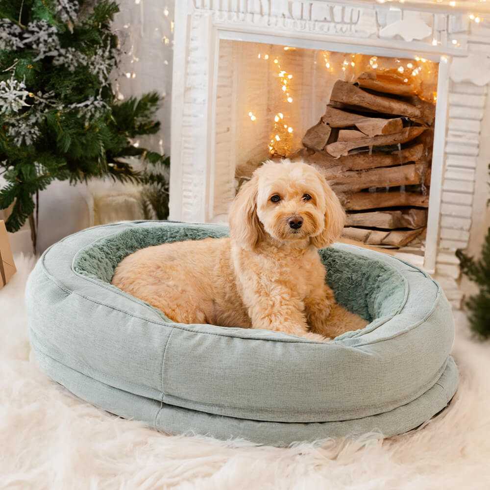 Ersatzbezug für Donut Hundebett, Polyester, waschbar, für dauerhaften Komfort.