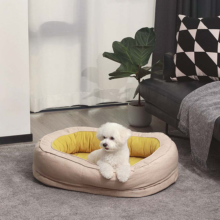 Hundebettbezug Donutform, waschbar, für Hunde, die Komfort und Sauberkeit lieben.
