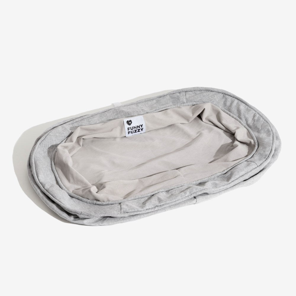 Komfortabler Hundebettbezug Donutform aus robustem Polyester, leicht zu reinigen.