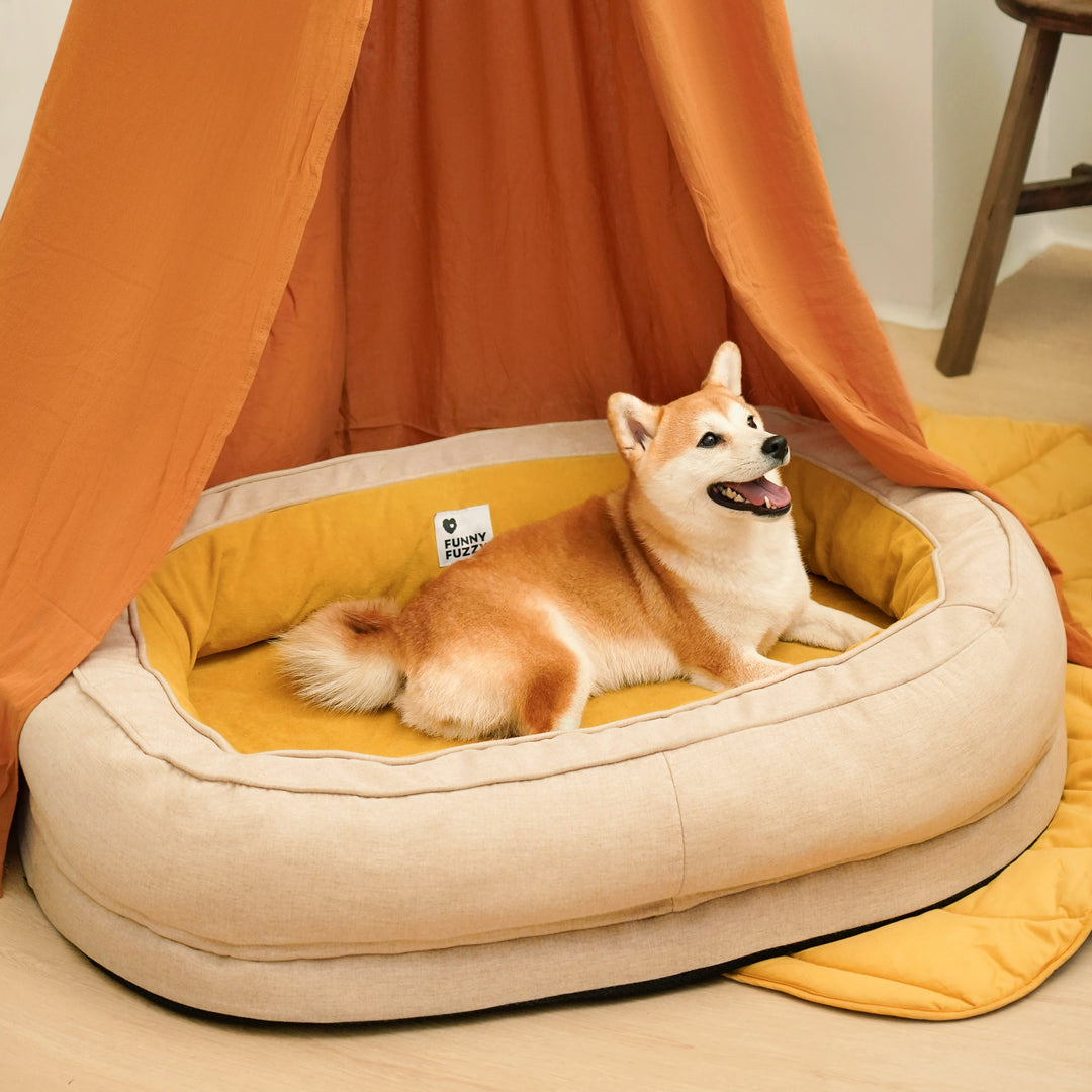 Hygienischer Hundebettbezug Donut, einfach zu waschen, aus strapazierfähigem Polyester.