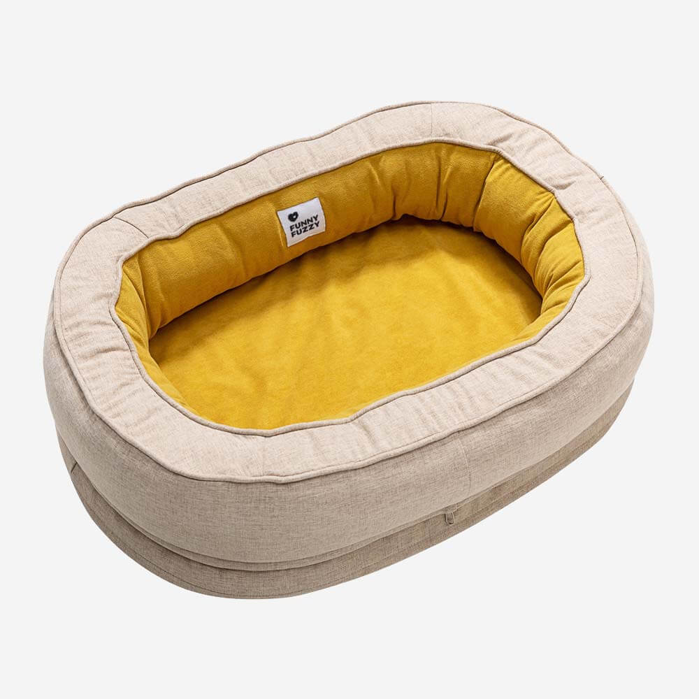 Weicher Hundebettbezug Donutform, bietet Komfort und ist maschinenwaschbar.