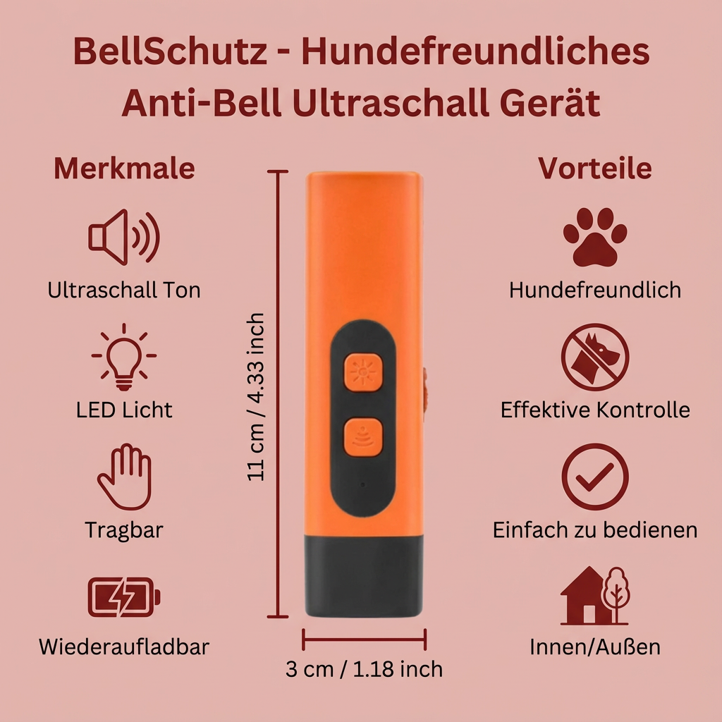 Praktisches Anti-Bell Ultraschallgerät für effizientes Hundetraining und eine friedliche Umgebung für Haustier.