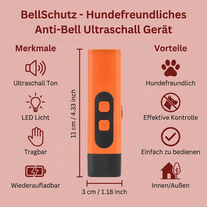 Praktisches Anti-Bell Ultraschallgerät für effizientes Hundetraining und eine friedliche Umgebung für Haustier.