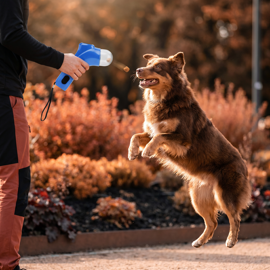 Vielseitiger Leckerli-Werfer für Hundetraining, Welpenerziehung & interaktives Spielzeug. Tierbedarf für Spaß.