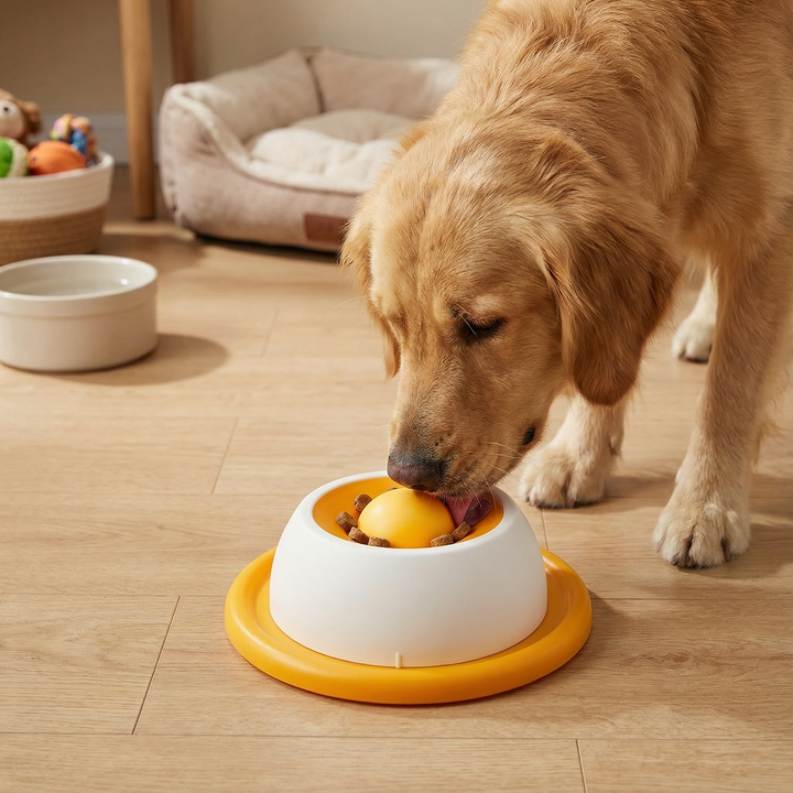 Hundeleckteller Slow Feeder für Stressabbau. Interaktives Futterspielzeug gegen Schlingen für Hunde.