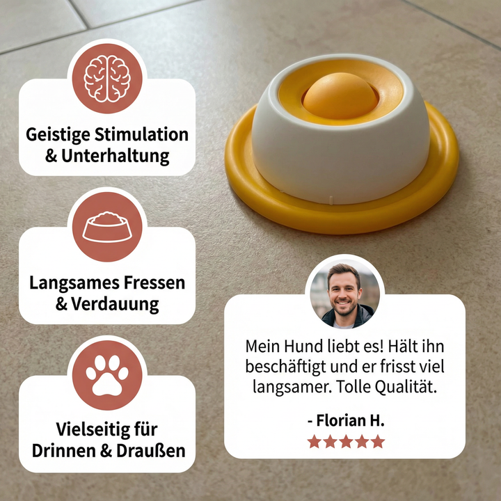 Robuster Hundeleckteller Slow Feeder zur Zahnreinigung und Stressreduktion. Beschäftigung für Welpen & erwachsene Hunde.