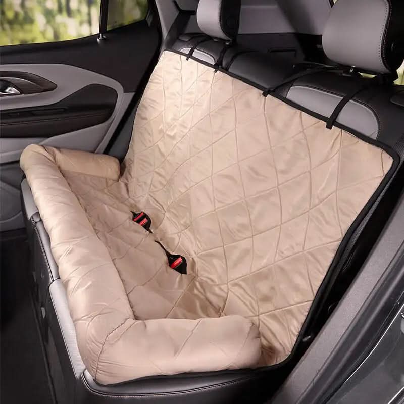 Hundelounge Rücksitz im Auto, bequem für Hund, schützt Polster. Wasserabweisender Autositzbezug für Reisen mit Hund.