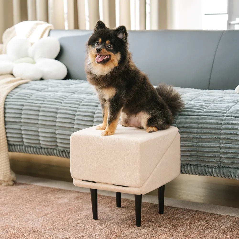 Vielseitige Holzrampe & Treppe für Hunde, erleichtert sicheren Aufstieg auf Sofa oder Bett, Haustierkomfort.