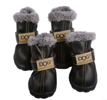 Outdoor Hund Ausrüstung: Warme Hundeschneeboots als zuverlässiger Pfotenschutz gegen Kälte.