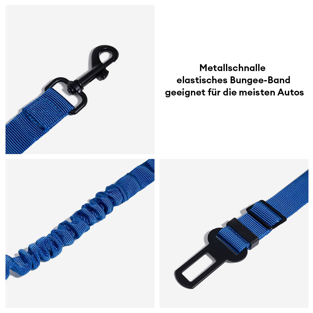 Gepufferter Hundegurt für maximalen Komfort und Schutz. Ideal für lange Autofahrten mit Welpen.