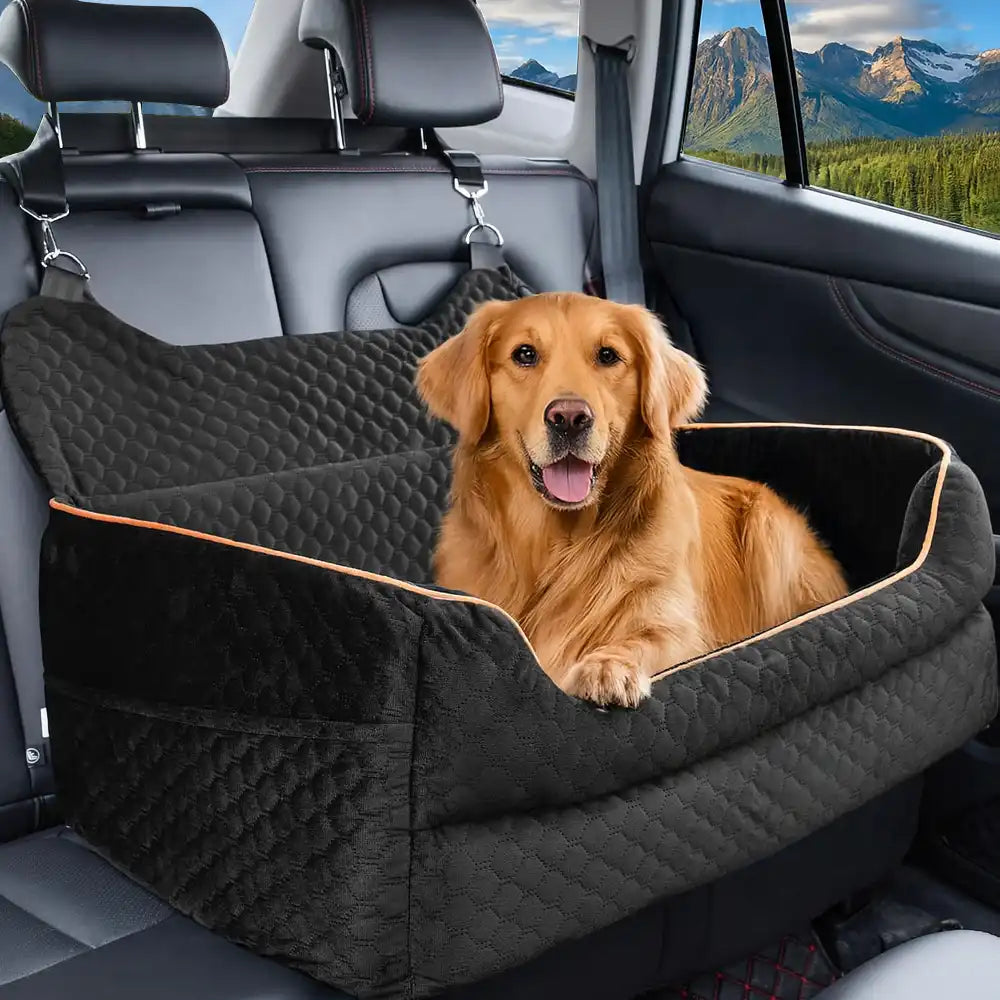 Perfekter Hunde-Autositz für große Hunde, sorgt für Sicherheit und gemütlichen Komfort im Auto.