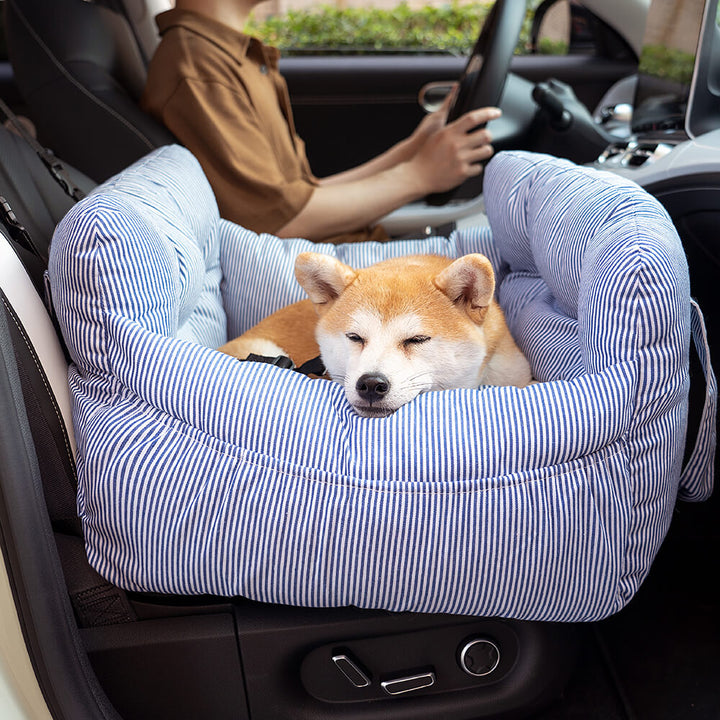 Komfortabler Hunde-Autositz, weiches Hundebett für kleine & mittelgroße Hunde auf Reisen.