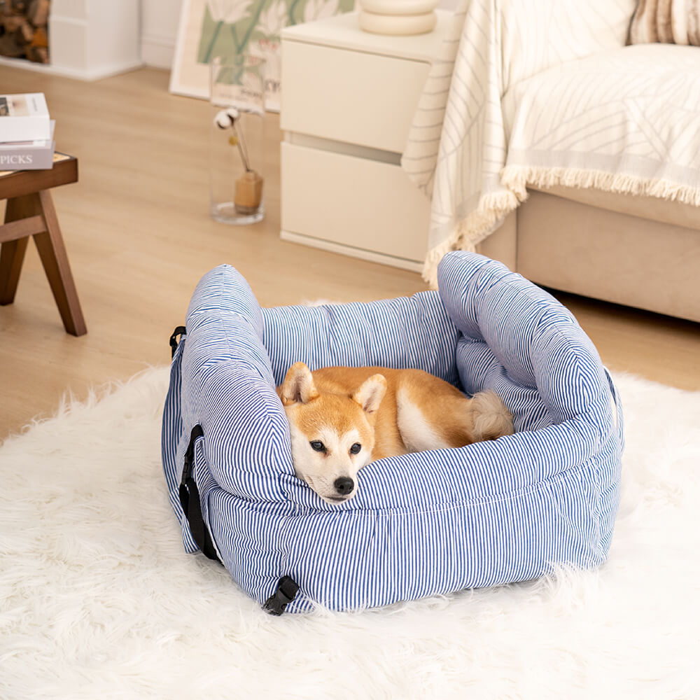Premium Hundesitz Auto, bequemes Hundebett, sichere Autofahrt, waschbares Hundezubehör für Reisen.