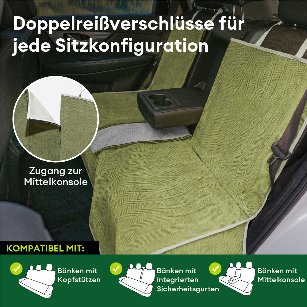 Perfekter Autositzschutz für nassen Hund: wasserdicht, robust und leicht abwischbar, ideal für aktive Hunde.