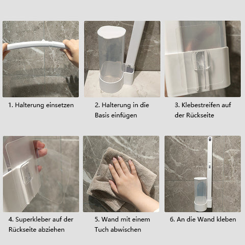 Modernes Reinigungssystem: HygieneKlick Einweg-Toilettenbürste für höchste Sauberkeit und Hygiene im Badezimmer.