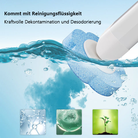 Kontaktlose WC-Reinigung mit HygieneKlick Einwegbürste für maximale Sauberkeit, Hygiene und Tiefenreinigung im Bad.