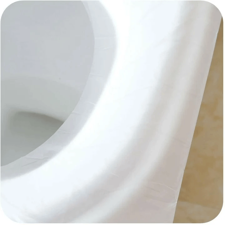 Umweltfreundliche, biologisch abbaubare Einweg-Toilettensitzauflagen für Keimschutz. Praktisch für Reisen.