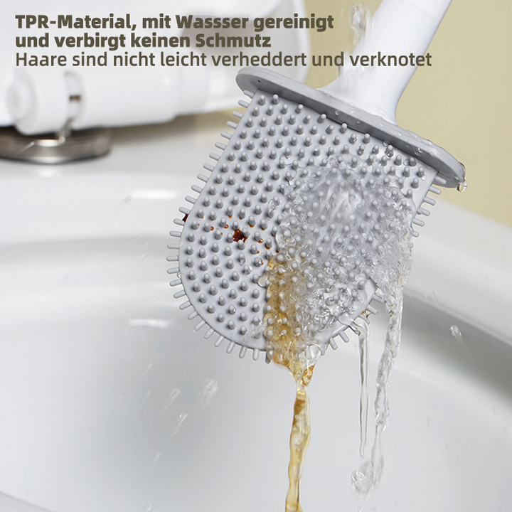 Stilvolles Badaccessoire: Hygienische Toilettenbürste mit Wandbefestigung.