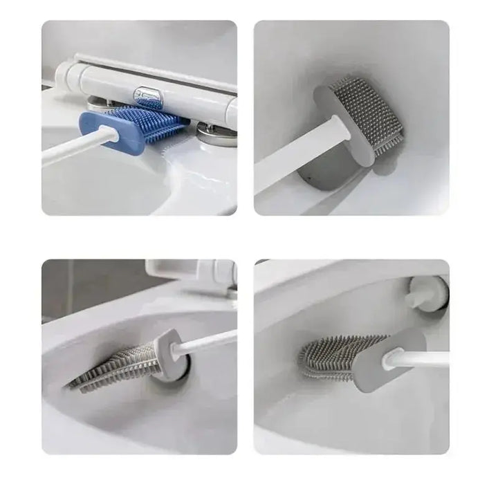 Effiziente Badreinigung mit dieser Silikonbürste. Hygienisch, platzsparend und als 2-in-1 Set.