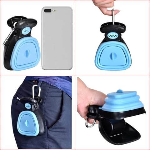 Kompaktes Hunde Kotentferner Set für Gassi; einfache, hygienische Beseitigung von Hundekot auf Spaziergängen.