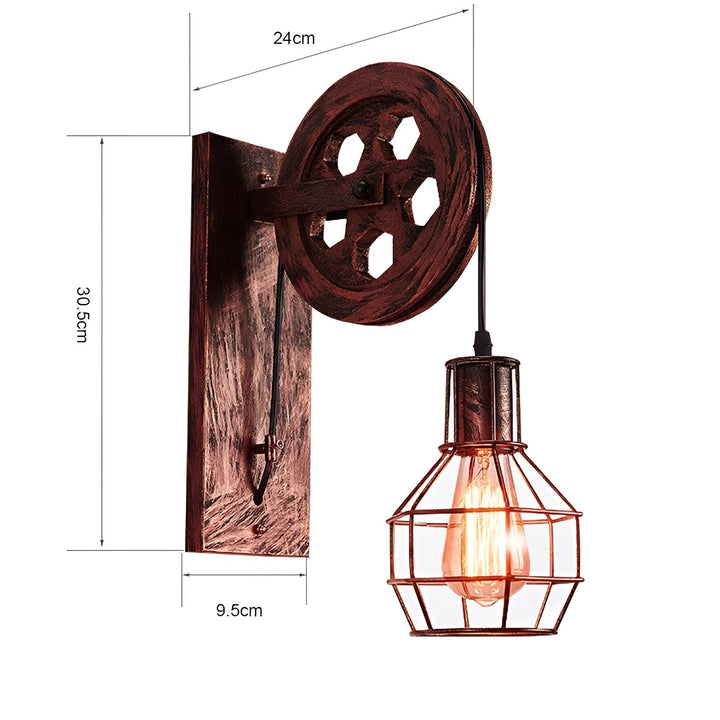 Moderne Retro LED-Wandleuchte aus schwarzem Metall, perfekt für Flur, Schlafzimmer und Innenräume.