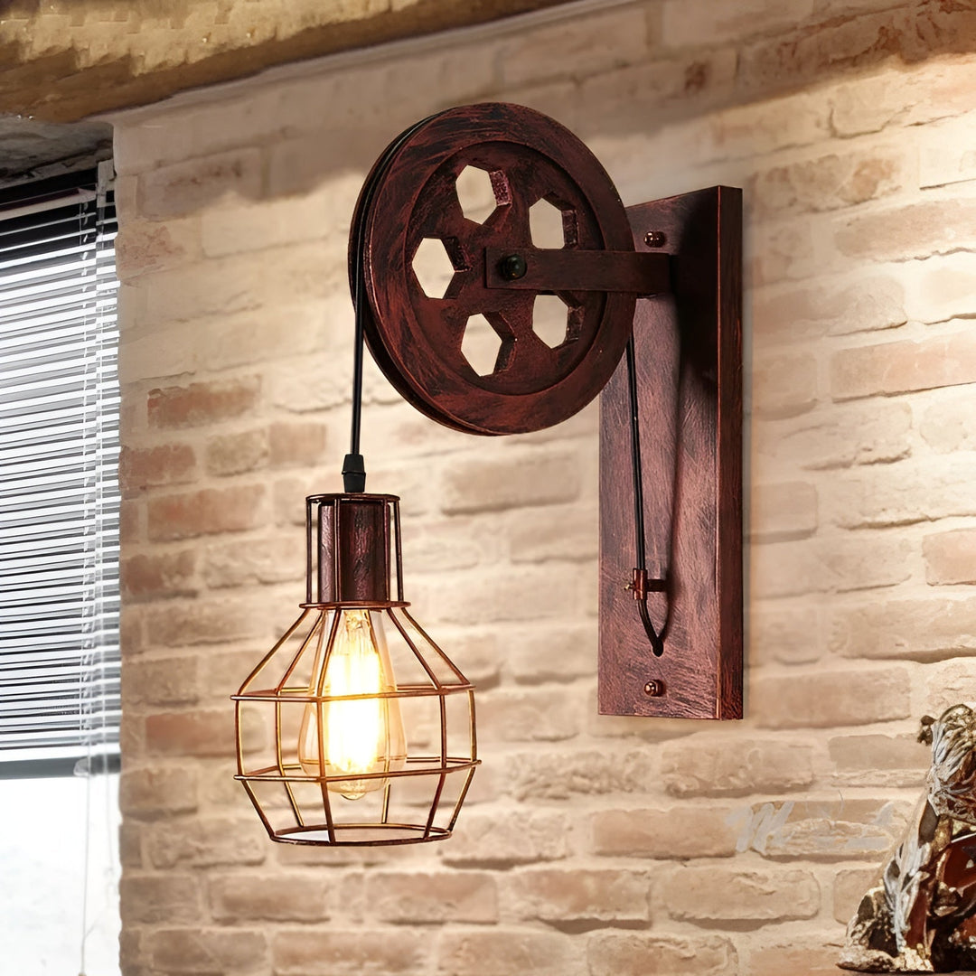 Elegante Industrie Design LED-Wandleuchte aus robustem Metall für stilvolle Beleuchtung im Innenbereich.