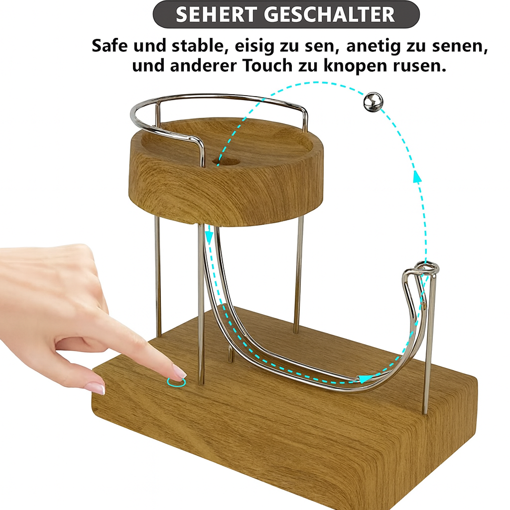 Elegantes InfinityMotion kinetisches Kunstwerk, modernes Design als Schreibtisch-Accessoire & Home Decor.