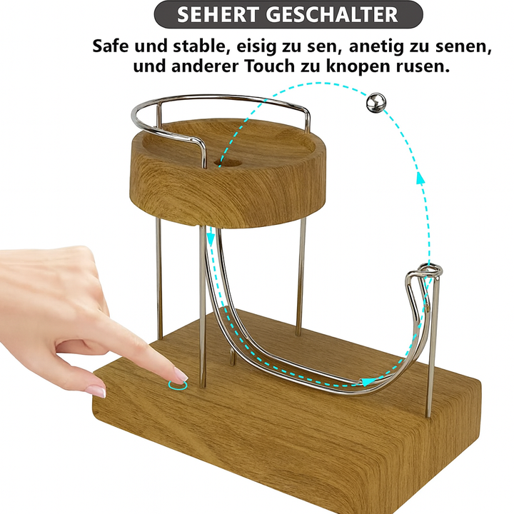 Elegantes InfinityMotion kinetisches Kunstwerk, modernes Design als Schreibtisch-Accessoire & Home Decor.