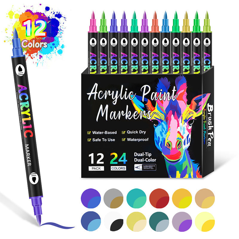Vielseitige InkGlow Acrylmarker für diverse Oberflächen. Malstifte für Bastelbedarf, Kunstprojekte & DIY Malen.