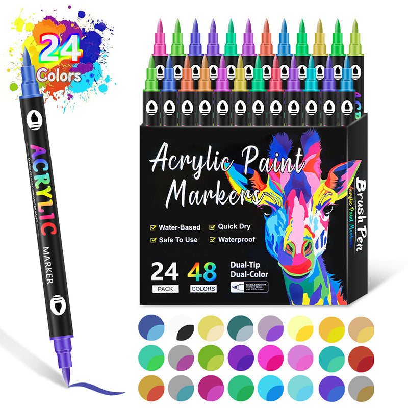 Künstler zeichnet mit InkGlow Acrylmarkern. Professionelle Zeichenstifte & Malstifte für kreative Kunstwerke.