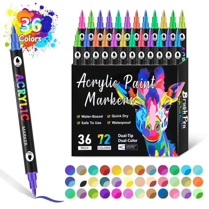 InkGlow Acrylmarker Set: Garantiert langanhaltend lebendige Farben. Kreativset für inspirierende DIY Projekte.