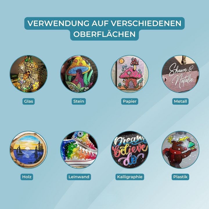 Lebendige InkGlow Acrylmarker: Vielseitiges Marker Set mit kräftigen Farben für DIY Projekte & Kunstbedarf.