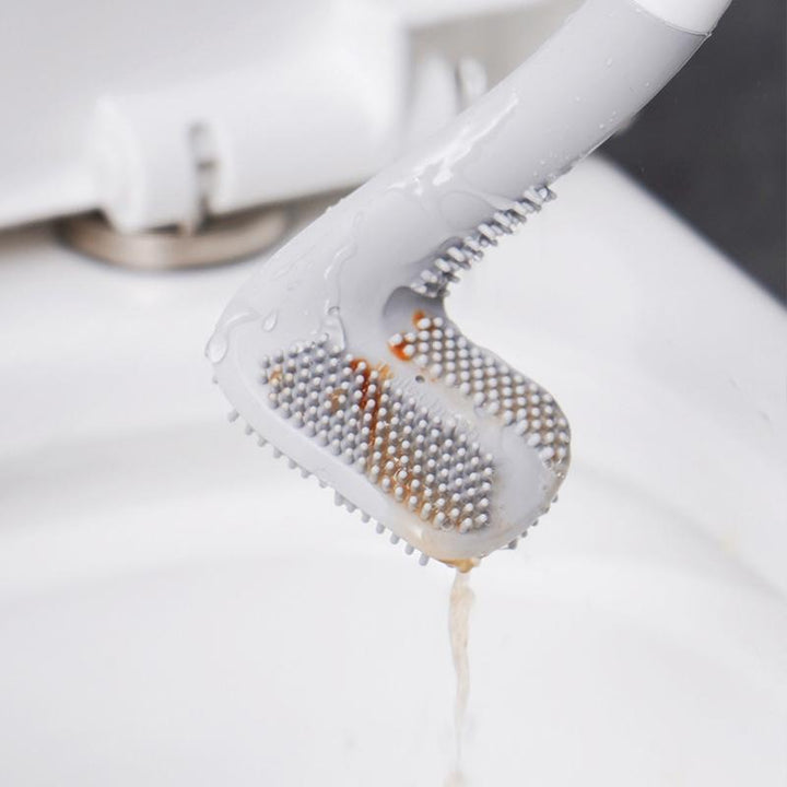 Innovatives Reinigungsset für das WC: Toilettenbürste und belüfteter Halter für optimale Sauberkeit.