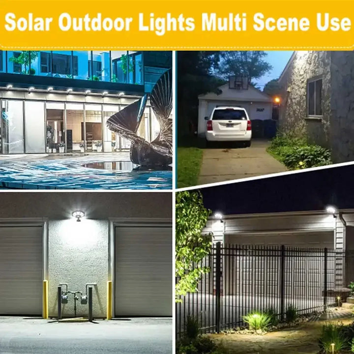 Intelligente solar LED Außenleuchte mit Bewegungsmelder, per Fernbedienung steuerbar, IP65 für jede Wetterlage.