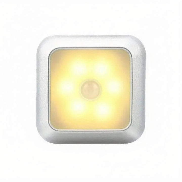 Flexibles LED-Nachtlicht mit Bewegungssensor, batteriebetrieben, ideal für Schlafzimmer, Flur oder Treppe.