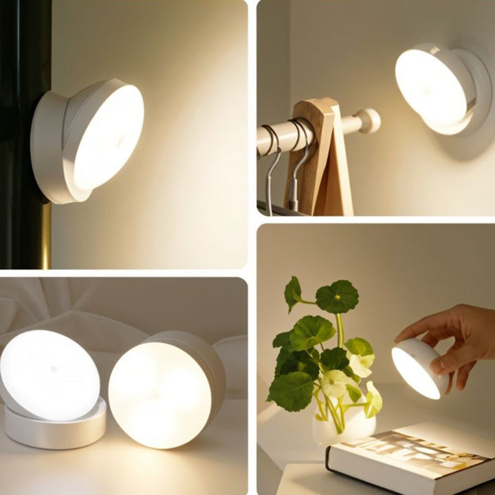 Kabellose LED Wandleuchte mit Bewegungssensor, magnetisch für einfache Montage. Perfekt für Flur & Schlafzimmer.