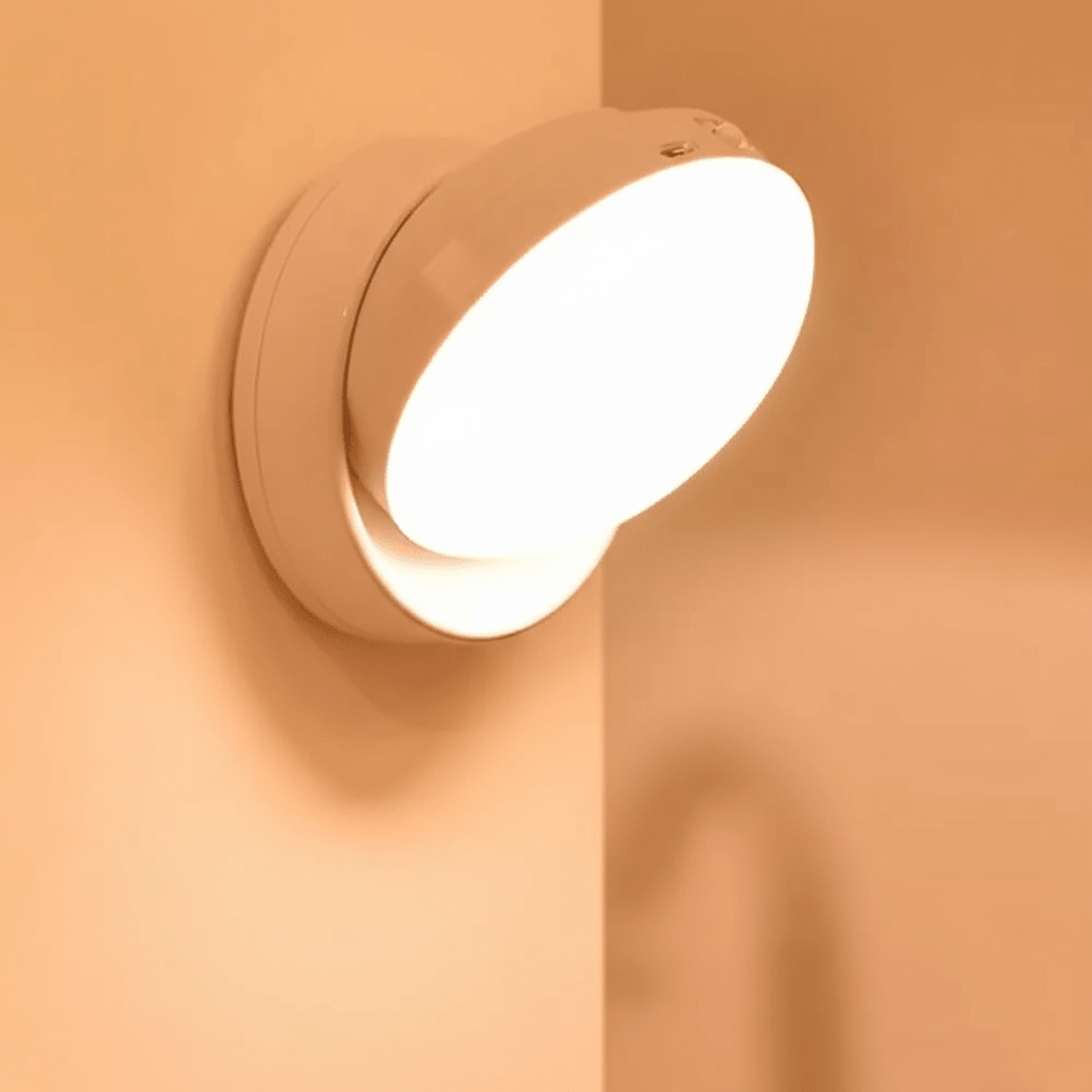 Intelligente LED Lampe mit Bewegungssensor für komfortable Smart Home Beleuchtung. Kabellos, modern & energiesparend.