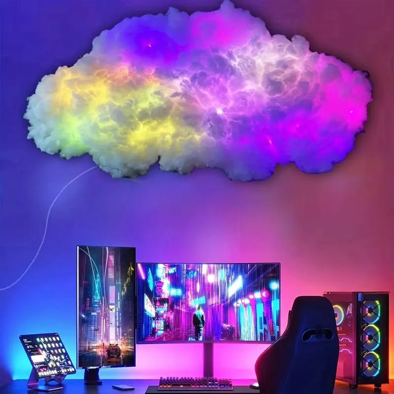 USB-betriebene LED-Wolkenleuchte für einfache Installation als stimmungsvolle Ambientebeleuchtung.