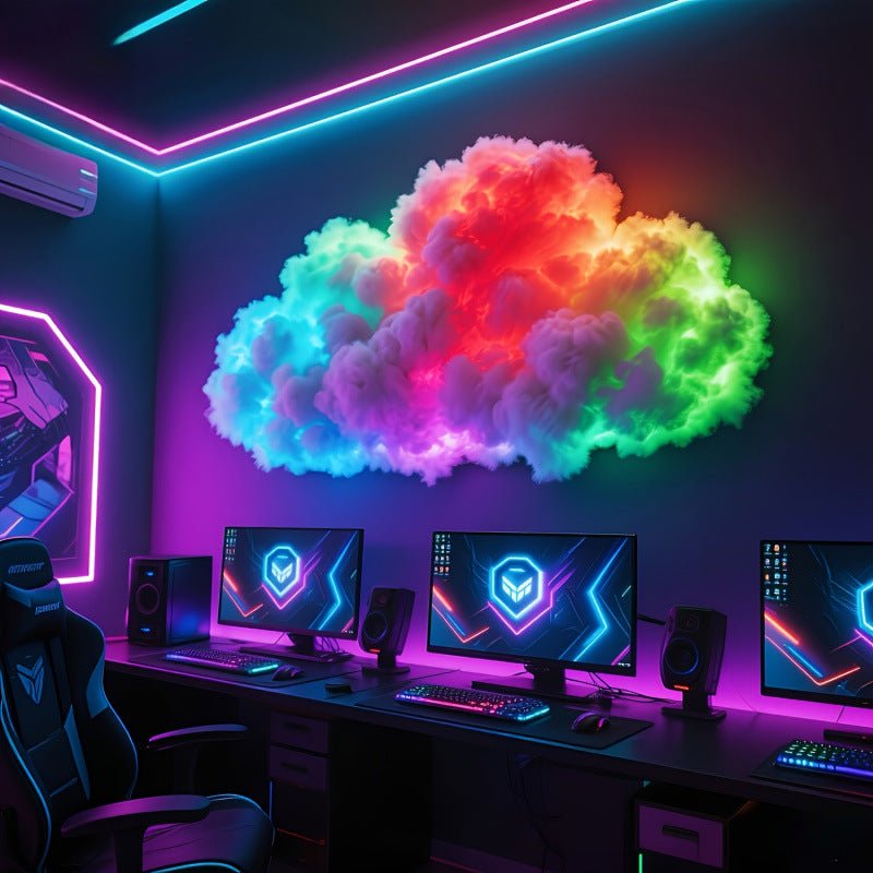 Smart Home LED-Wolkenleuchte für personalisierte RGB-Lichteffekte und entspanntes Ambiente.